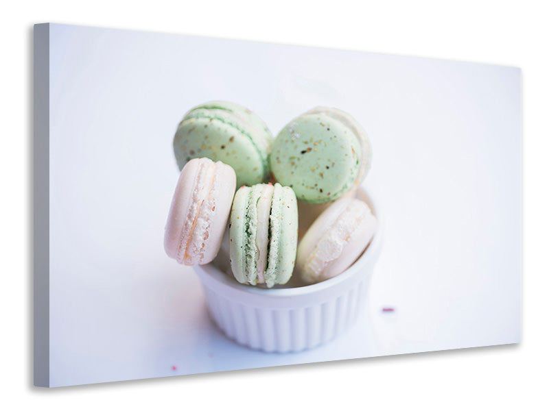 Canvas print Macaroons in pastel