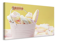 Canvas print Marshmallow in the bucket