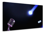 Canvas print Microphone in light