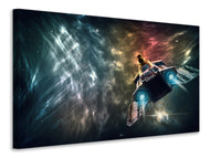 Canvas print On the way with the spaceship