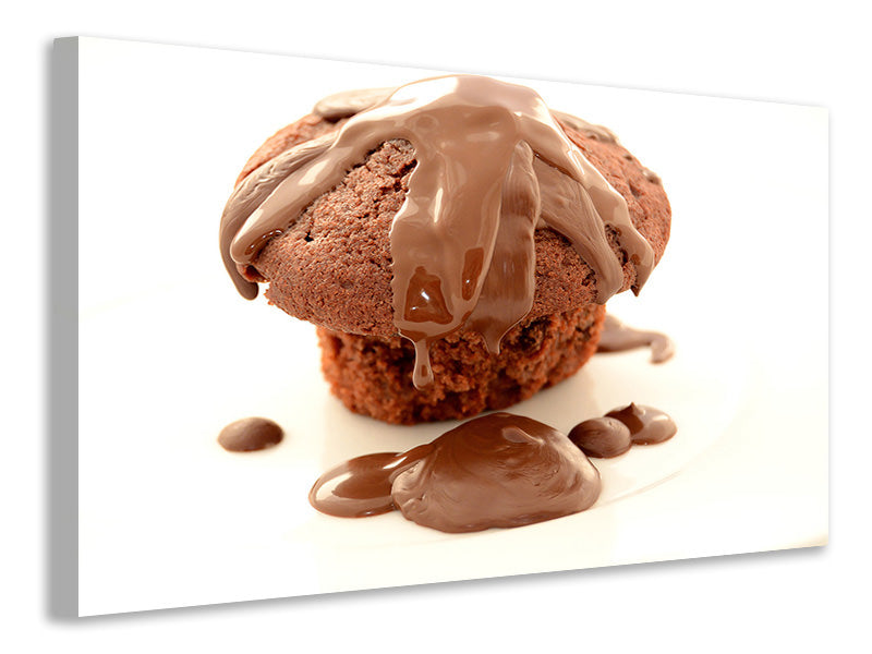 Canvas print Muffin with chocolate