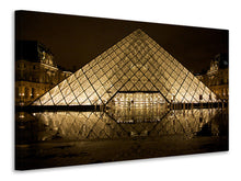 Load image into Gallery viewer, Canvas print At night at the Louvre
