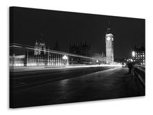 Load image into Gallery viewer, Canvas print At night on the bridge
