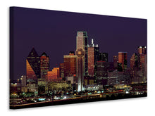 Load image into Gallery viewer, Canvas print At night in Dallas
