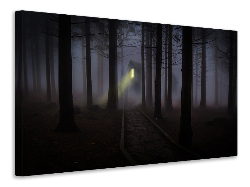Canvas print Fog in the forest