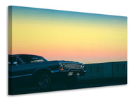 Canvas print Vintage car in the evening light