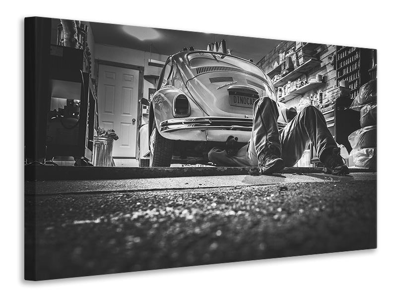 Canvas print Oldtimer repair