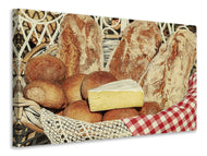 Canvas print Picnic bread basket