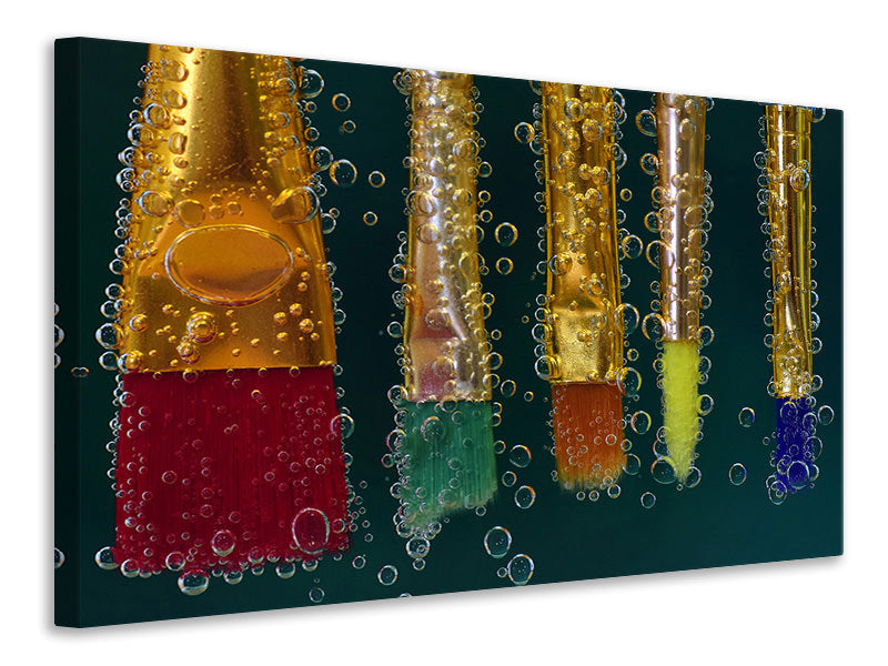 Canvas print Brush in a water bath