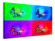 Canvas print Pop Art Colorful Butterfly