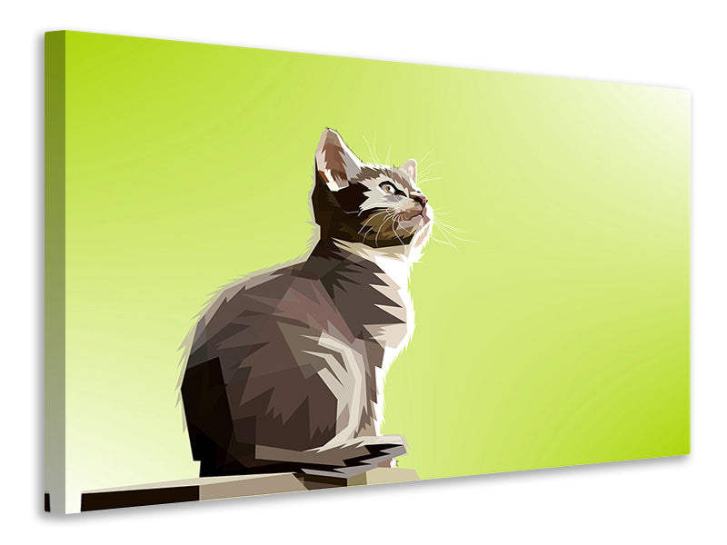 Canvas print Pop Art Cat XL