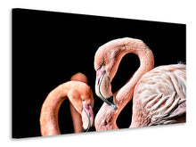 Load image into Gallery viewer, Canvas print Magnificent flamingos
