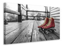 Load image into Gallery viewer, Canvas print Retro roller skates
