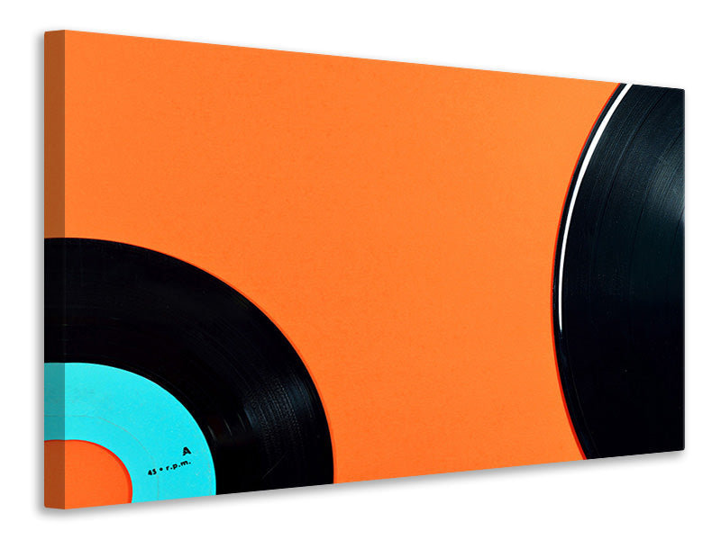 Canvas print Retro vinyl record motif