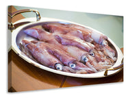 Canvas print Raw calamari