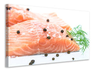 Canvas print Raw salmon