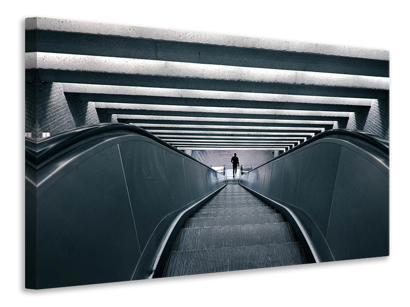 Canvas print Escalator downhill
