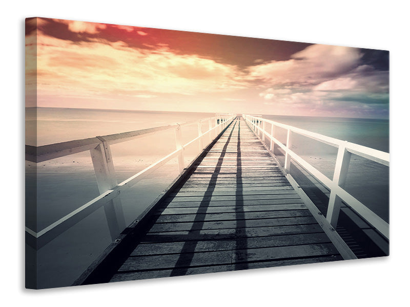Canvas print Romantic wooden walkway