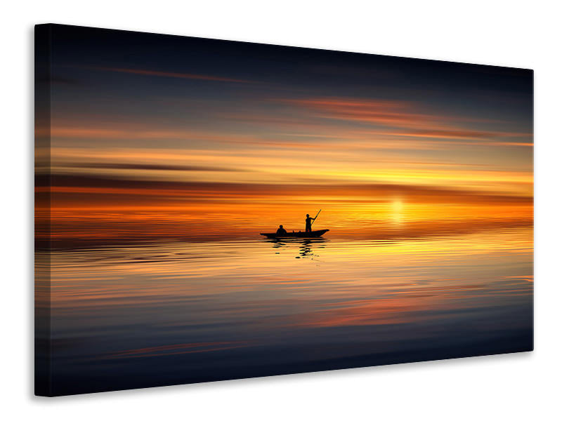 Canvas print Romantic sunset on the sea