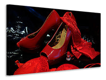 Load image into Gallery viewer, Canvas print Red high heels
