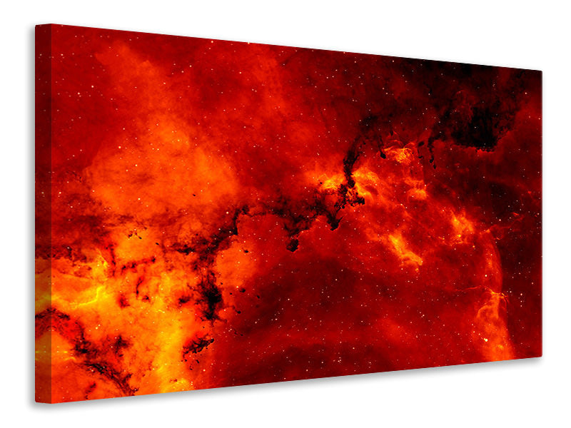 Canvas print Red starry sky