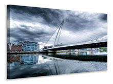 Load image into Gallery viewer, Canvas print Samuel Beckett Bridge with clouds
