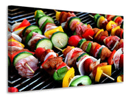 Canvas print Shashlik skewers