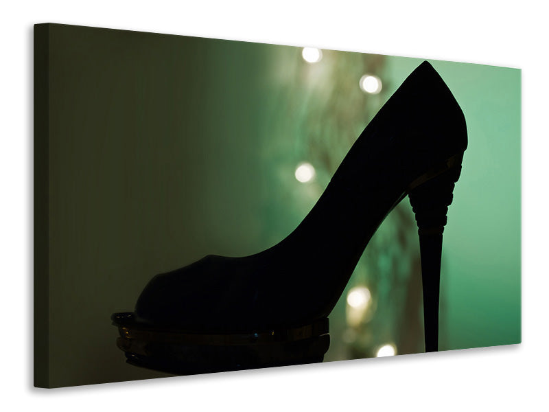 Canvas print Black high heel