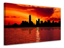Load image into Gallery viewer, Canvas print NYC skyline at dusk
