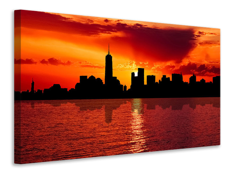 Canvas print NYC skyline at dusk