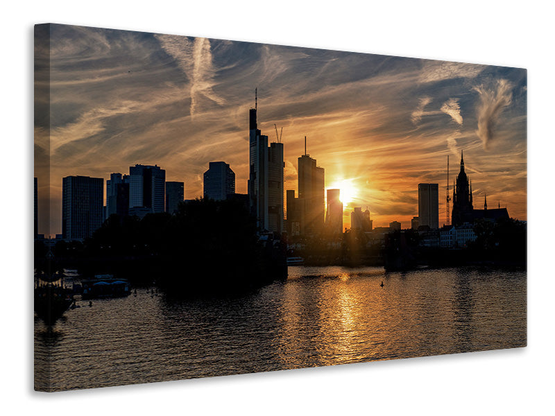 Canvas print Sunset on the skyline
