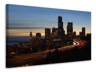 Canvas print Sunset in Seattle