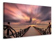 Canvas print Spectacular sunset on the bridge