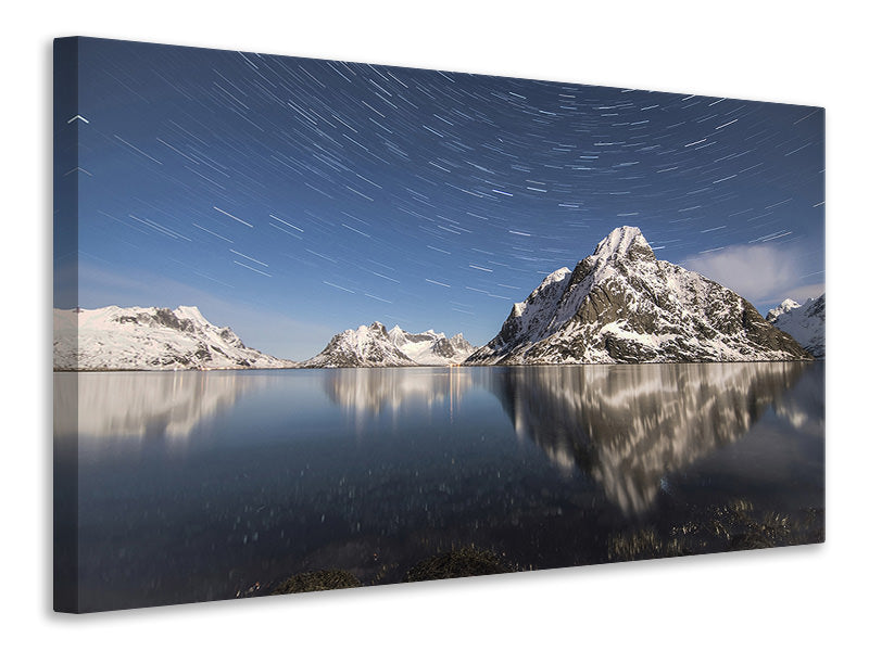 Canvas print Reflections at the mountains