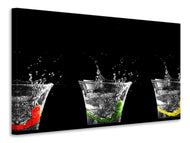 Canvas print Splashing water glasses