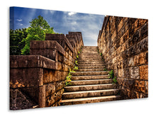 Load image into Gallery viewer, Canvas print stone stairs
