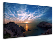 Canvas print Moody sunset at the sea