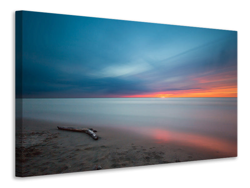 Canvas print Beach in the sunset