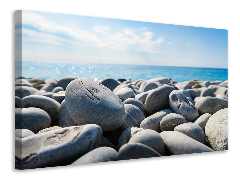 Canvas print Beach stones