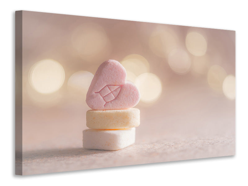 Canvas print Sweet hearts XL