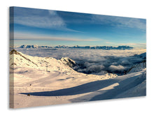 Load image into Gallery viewer, Canvas print Above the clouds in the snow
