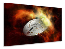 Load image into Gallery viewer, Canvas print UFO in space

