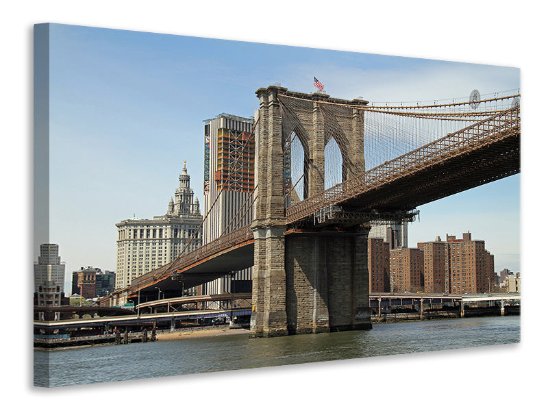 Canvas print Under the Brooklyn Bridge