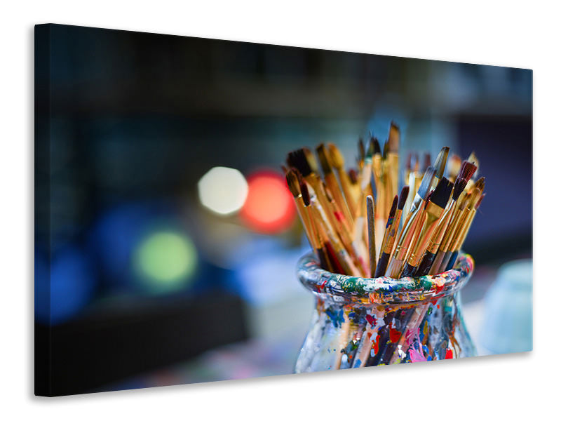 Canvas print Many brushes