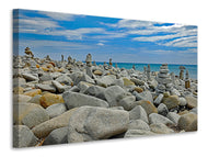 Canvas print Many stacks of stones