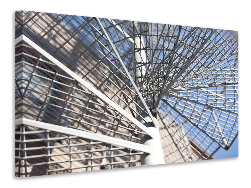 Canvas print Spiral staircase made of metal