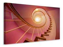 Load image into Gallery viewer, Canvas print Spiral staircase in pink
