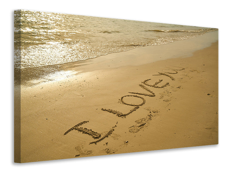 Canvas print Sign in the sand