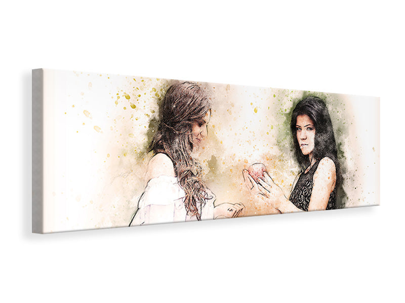 Panoramic Canvas Print 2 women