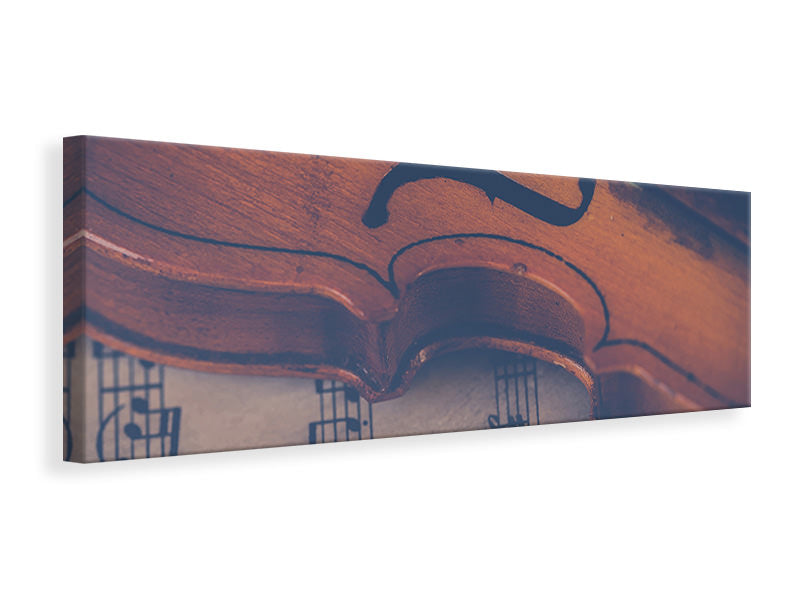 Panoramic Canvas Print Old violin